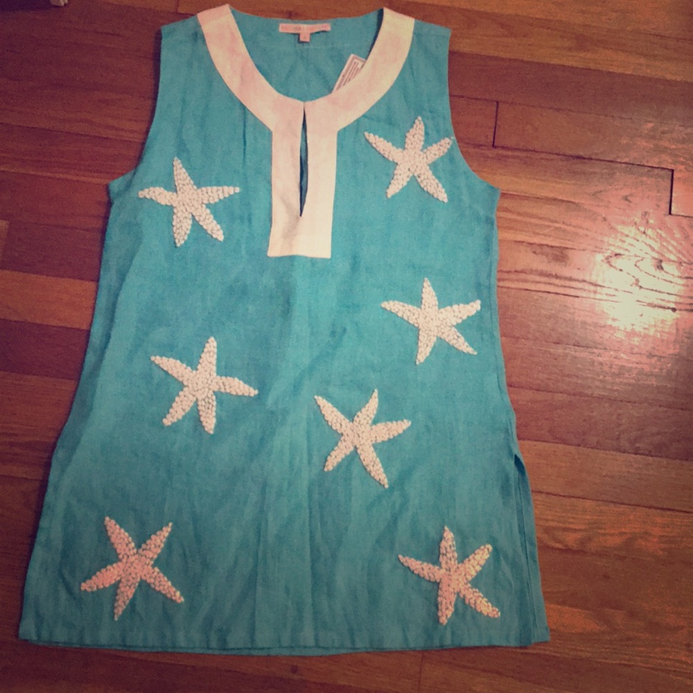 Hand stitched linen starfish tunic.  Never worn